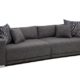 B-famous Big Sofa London-XXL Struktur grau, 287x103 cm,