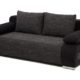 B-famous Schlafsofa Ulm Federkern 200 x 91 cm, Mikrofaser-Struktur, schwarz