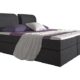 Stilea Boxspringbett 180x200 mit Visco Memory Topper 6 cm, 7-Zonen Taschenfederkern Matratzen H2 weich, Webstoff Anthrazit, Bett Liegefläche 180 x 200 cm