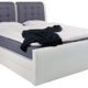 B-famous Sensation Boxspringbett, Stoff, weiß / grau, Double, 236 x 203 x 128 cm