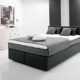 Wohnorama Breckle Boxspringbett Peach 180x200 inkl Topper Schwarz Grau