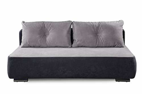 B-famous 100729 Schlafsofa, Stoff, hellgrau, 93 x 193 x 72 cm