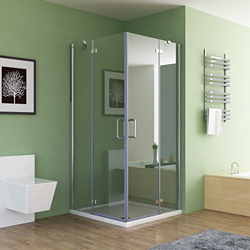 80 x 80 x 195 cm Duschkabine Eckeinstieg Dusche Falttür Duschwand Duschabtrennung NANO Glas