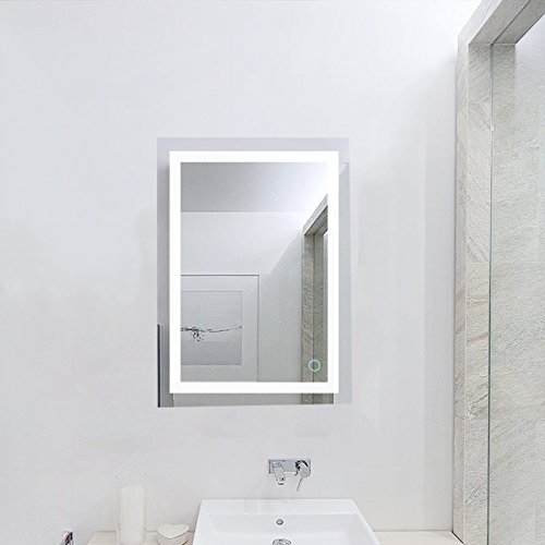 Badezimmer-Wand-Spiegel , 50 x 70 x 4 cm, mit Licht 9W