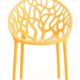 CLP 4er-Set Design Gartenstuhl HOPE aus Kunststoff | Wetterbeständiger stabiler Stapelstuhl mit einer maximalen Belastbarkeit von 150 kg | In verschiedenen Farben erhältlich Orange