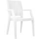 CLP Design Bistrostuhl/Gartenstuhl ARTHUR, XXL Stapel-Stuhl 160 kg max. Belastbarkeit, wasserabweisend, UV-beständig, ideal für Balkon + Terrasse weiß glänzend