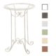 CLP Eisen-Stehtisch THALIA in nostalgischem Design | Gartentisch mit geschwungenen Beinen | In verschiedenen Farben erhältlich Antik Creme