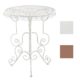 CLP Eisen-Tisch MINORE rund Ø 62 cm, Höhe 72 cm, nostalgisches Design Antik Weiß