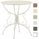 CLP Eisentisch AMANDA in nostalgischem Design | Robuster Gartentisch mit kunstvoll verzierten Tischbeinen | In verschiedenen Farben erhältlich Weiß