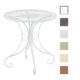 CLP Eisentisch HARI in nostalgischem Design | Robuster Gartentisch mit kunstvollen Verzierungen | In verschiedenen Farben erhältlich Weiß