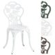 CLP Gartenstuhl SHARMA im Jugendstil | Aluminiumstuhl mit verstellbaren Standfüßen | In verschiedenen Farben erhältlich Weiß
