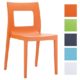 CLP Kunststoff-Gartenstuhl LUCCA XXL | Pflegeleichter Stapelstuhl für den Innen-und Außenbereich | In verschiedenen Farben erhältlich Orange