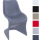CLP Outdoor-Stuhl BLOOM XXL aus Kunststoff | Pflegeleichter Freischwinger für den Garten | In verschiedenen Farben erhältlich Dunkelgrau