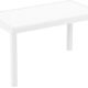 CLP Polyrattan-Tisch ORLANDO | Wetterfester Gartentisch aus UV-beständigem Kunststoffgeflecht | In verschiedenen Farben erhältlich Weiß