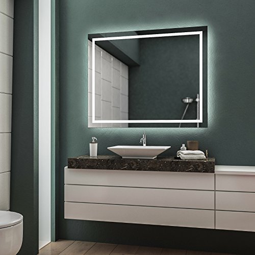 Concept2u LED Badspiegel Badezimmerspiegel Wandspiegel Bad Spiegel - Warmweiß