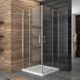 Dusche Duschkabine Duschabtrennung 90x90cm Eckeinstieg Duschtür Eckdusche Duschwand aus Sicherheitsglas