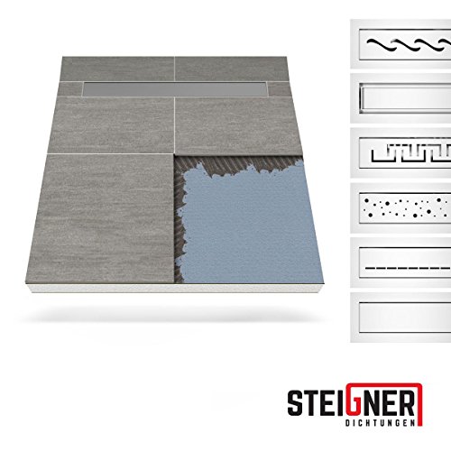 Duschelement mit Rinne Duschboard 2-seitiges Gefälle befliesbar MINERAL PLUS -- Ablaufrinne Duschrinne Edelstahl ebenerdig bodengleich Dusche ebenerdig Duschtasse Edelstahlrinne