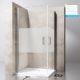 Duschkabine 90x75 Eckeinstieg Hebe-Senk Mechanismus Duschabtrennung ESG-Sicherheitsglas Lotus-Effekt Faltbar Ravenna24ms