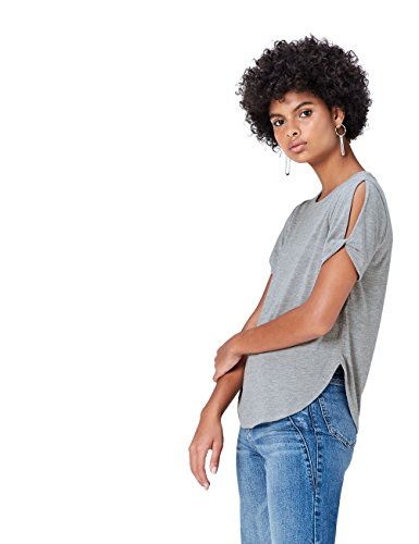 FIND Damen T-Shirt, Grau (Grey Marl), 40 (Herstellergröße: Large)