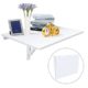 HOMFA Wandtisch Wandklapptisch 80x60cm Küchentisch Klapptisch Esstisch Balkontisch Gartentisch 20KG traglastbar Weiß