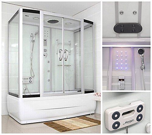 Home Deluxe Diamond weiß Duschtempel, inkl. Whirlpool und Dampfsauna