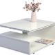 HomeTrends4You Tivoli 1 Couchtisch, Holzdekor, Weiß, 77 x 60 x 39 cm