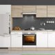 Küchenzeile 270 cm Weiß Sonoma Eiche mit Geräten - Salerno