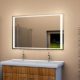 LED beleuchteter Badspiegel mit Licht Badezimmerspiegel mit LED Beleuchtung LED Spiegel Bad Wandspiegel WC Spiegel Lichtspiegel Romina (Breite: 40 x Höhe: 40 cm)