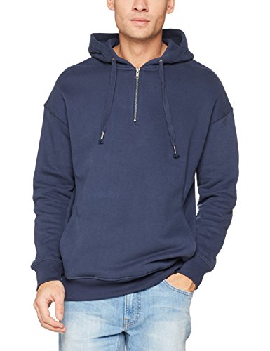 Lee Herren Kapuzenpullover Half Zip Hoody, Blau (Mood Indigo Jrdr), Medium