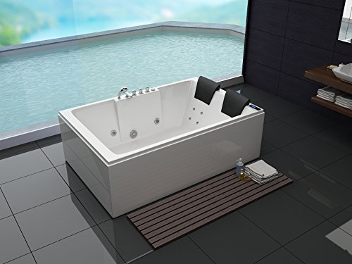 Luxus Whirlpool Badewanne 180x120 in Vollausstattung (Massage) - Sonderaktion