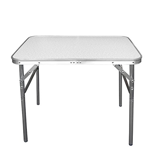 Multistore 2002 3tlg. Campingmöbel Set Aluminium Klapptisch 75x55cm + 2x Campingstühle Blau, klappbar inkl. Schultergurt, Gartenmöbel Campinggarnitur