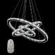 SAILUN 72W LED Dimmbar Kristall Design Hängelampe Drei Ringe Deckenlampe Pendelleuchte Kreative Kronleuchter Lüster (72W Dimmbar)
