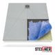 STEIGNER Duschelement inkl. DICHTFOLIE Duschboard befliesbar Dezentral Pos. 2, 100x120cm , EPS Bodenelement, Ablauf WAAGERECHT