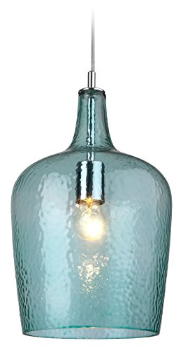 Schalen-Pendelleuchte 1-flammig Vas Farbe (Schirm): Aqua