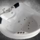 Sou24 Whirlpool Badewanne Ibiza Eckbadewanne Whirlwanne Luxus Variante LED Beleuchtung Massage Lichttherapie 150 cm x 150 cm