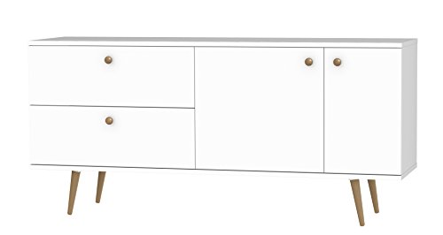 Tenzo 1114-001 Haze Designer Sideboard, 75 x 160 x 43 cm, weiß / eiche