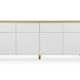 Tenzo 1678-454 Dot Designer Sideboard Holz, weiß / eiche, 43 x 192 x 86 cm