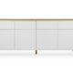 Tenzo 1678-454 Dot Designer Sideboard Holz, weiß / eiche, 43 x 192 x 86 cm