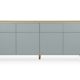 Tenzo 1678-676 Dot Designer Sideboard Holz, pastellgrün / eiche, 43 x 192 x 86 cm