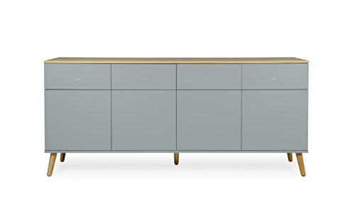 Tenzo 1678-676 Dot Designer Sideboard Holz, pastellgrün / eiche, 43 x 192 x 86 cm