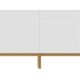 Tenzo 2285-001 Patch Designer Sideboard, lackiert, Matt, Untergestell massiv, 85 x 238,5 x 47 cm, weiß / eiche