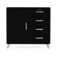 Tenzo 4935-024 Cobra Designer Kommode / Sideboard, 92 x 98 x 43 cm, MDF lackiert, schwarz