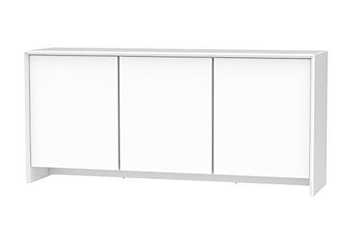 Tenzo 5933-001 Profil Designer Sideboard, 80 x 173 x 47 cm, weiß