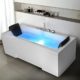 TroniTechnik Whirlpool Badewanne IOS 170cm x 75cm mit Spülfunktion, Hydromassage und Farblichtherapie