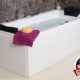 Whirlpool Badewanne Relax Basic MADE IN GERMANY 140 / 150 / 160 / 170 x 75 cm mit 16 Massage Düsen + LED Beleuchtung Licht + Balboa + MIT Messing Armaturen Eckwanne rechts links Eckbadewanne