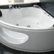 Whirlpool Badewanne Toskana mit 10 Massage Düsen + Unterwasser Beleuchtung / Licht + Wasserfall Eckwanne mit Glas Hot Tub Spa indoor / innen günstig