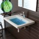 bad1a Waschtisch mit Lotus-Effekt - Handwaschbecken - Waschbecken - Keramik Badezimmer