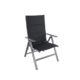 greemotion XXL-Klappsessel Grenada anthrazit/schwarz, Klappstuhl mit extra breiter Sitzfläche, 7-fach verstellbare Rückenlehne, Stuhl mit leichtem Aluminiumgestell, gepolsterte Bespannung aus  2x2 Textilene