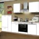 idealShopping Küchenblock mit Geschirrspüler und Ceranfeld Classic 310 cm in weiß