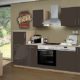 idealShopping Küchenblock mit Geschirrspüler und Ceranfeld Premium 270 cm in lava glänzend